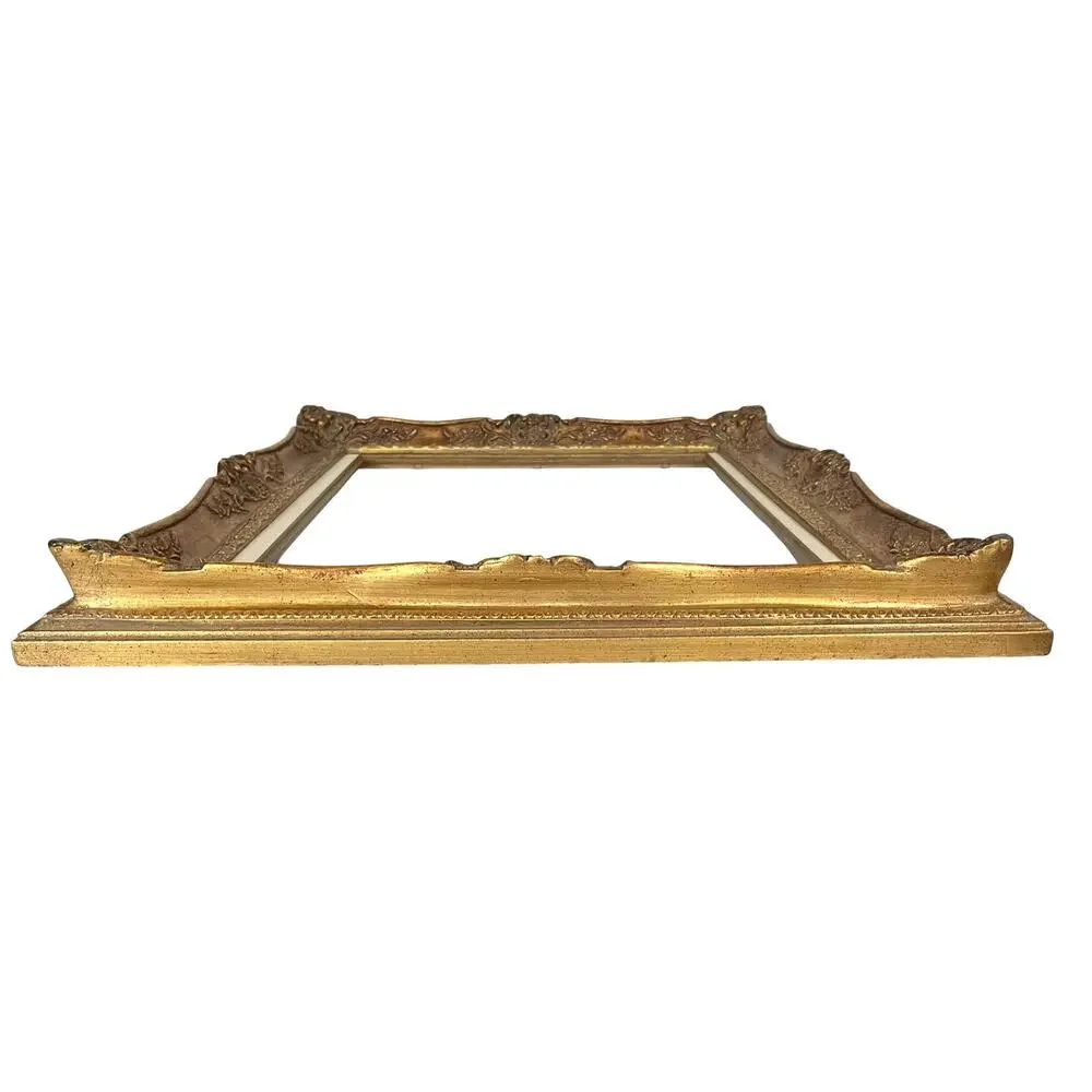 Vintage Gold Gilded Wood Gesso Ornate Photo Art Frame Large 27x23